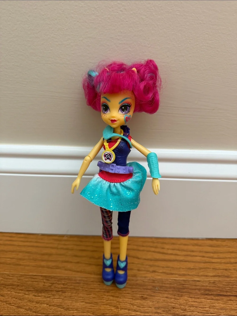 Equestria Girl Doll- Pink-Headed Fashion Doll with Teal Skirt - Kids Toys